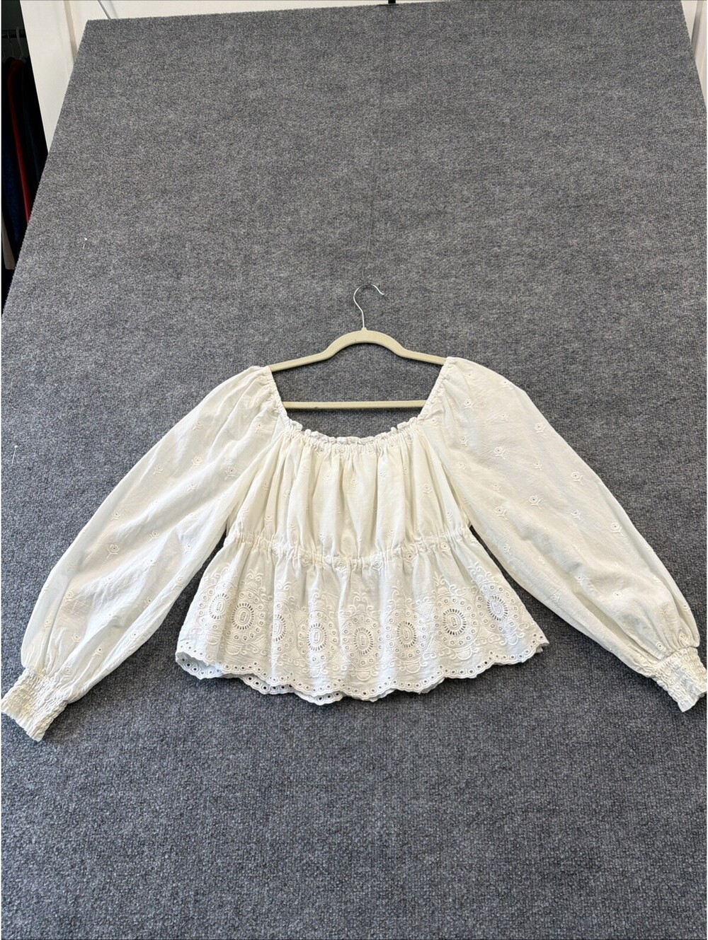 Keep In Touch Large Boho Cottage Core Peasant Ivory Lace Rennfaire Festival